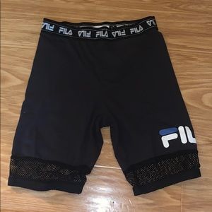Large Black Fila Bike Shorts w/ mesh